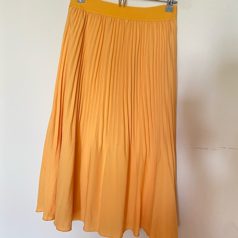 J. Crew chiffon yellow skirt